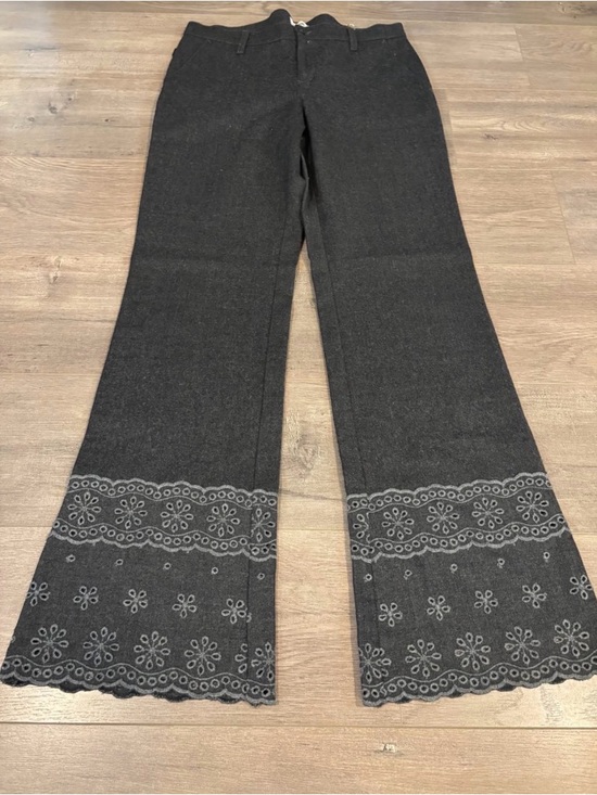 Moschino Pants - Moschino Dark Gray Wool-Blend Waistband Pants